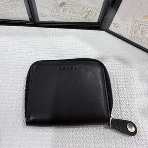 Coach Black Leather coin case